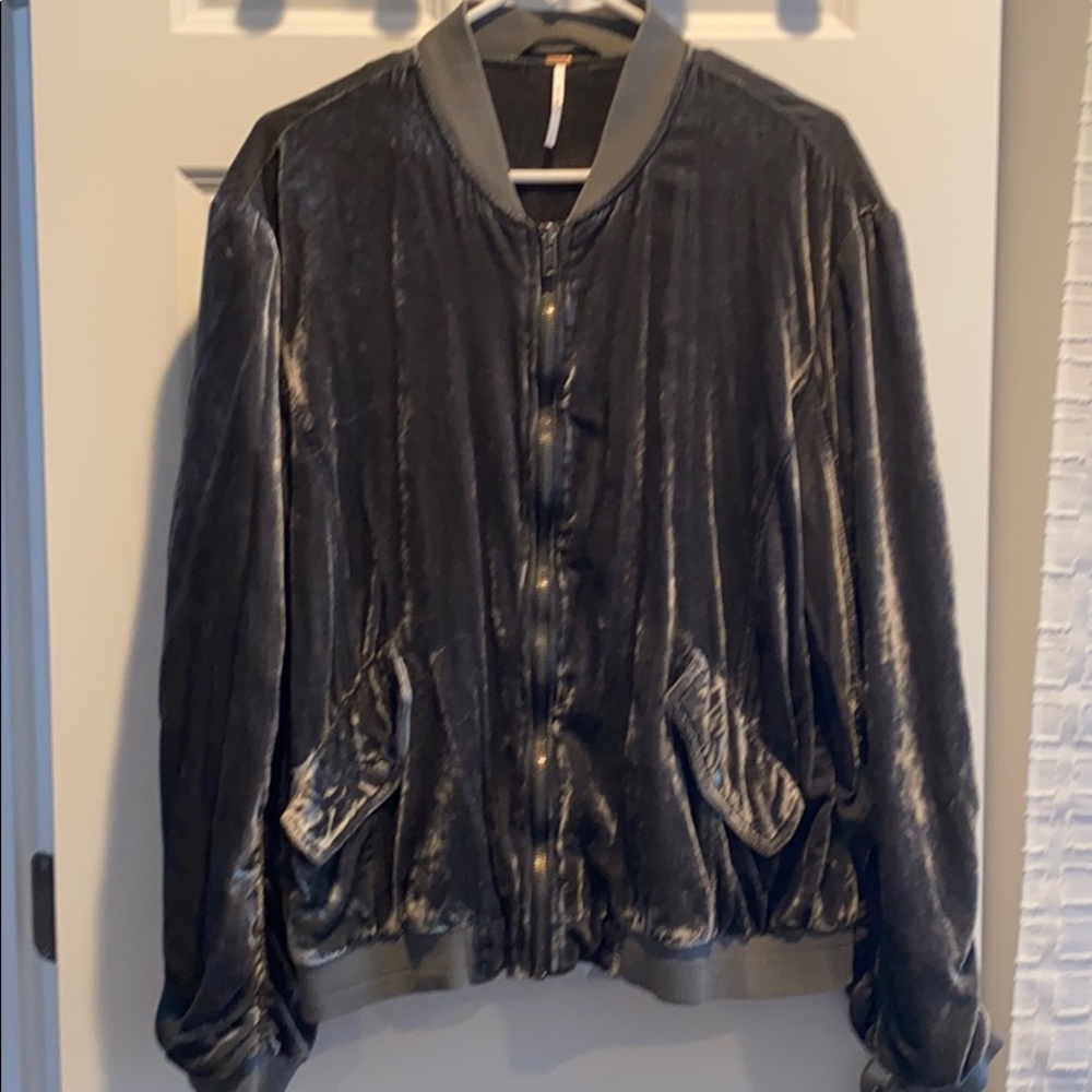 Free People Velvet Bomber Jacket